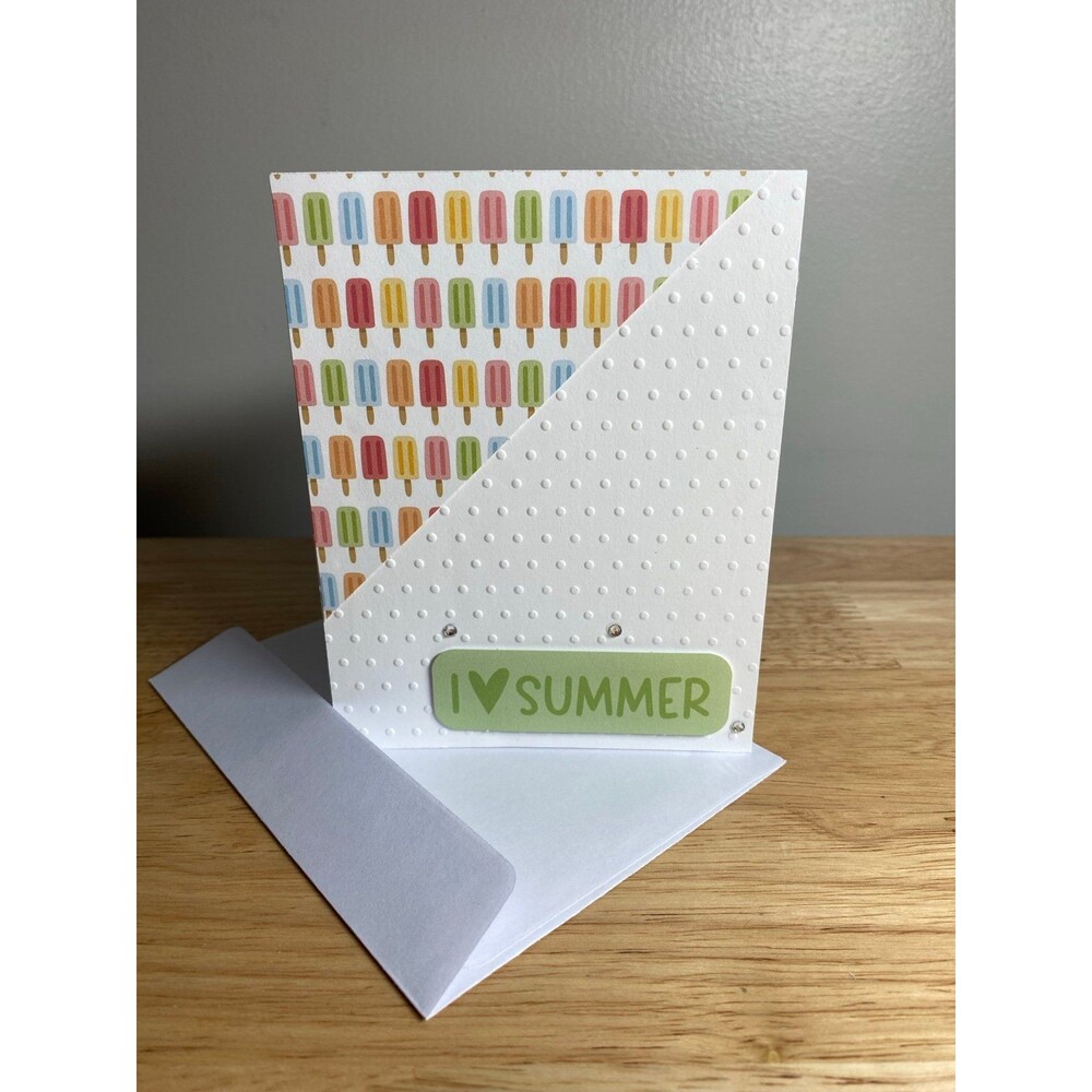 Handmade Summer Blank Greeting Card A2 & Envelope